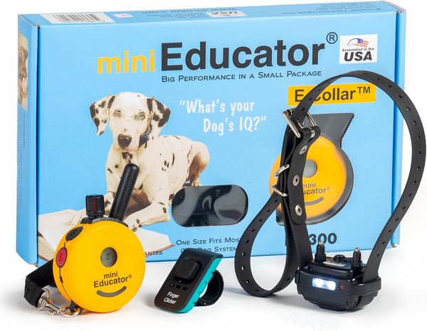 E-Collar ET-300 Mini Dog Training Collar, Yellow, 1/2 Mile | 1/2 Mile Range | Dogs 10 Lbs+ | Waterproof | Rechargeable | 100 Levels | Tone, Vibration & LED Light