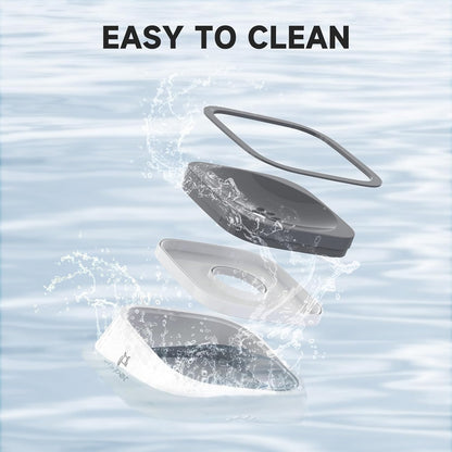 Travel Bowl 35Oz 1L No Spill Dog Cat Bowl anti Slip Water Dispenser | 35Oz 1L Base Model, Floating Disk Slow Drink, Dual Spill Proof, anti Slip, Car Home Use, Dishwasher Safe, Grey, Dog Cat