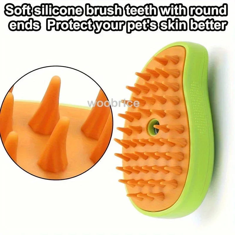 Steam Brush for Cats Soft Electric Water Jet Pet Comb Silicone Hair Remover Dog Brush Pet Grooming Supplies Products Home