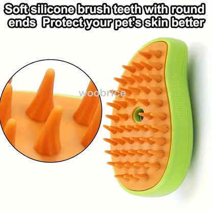 Steam Brush for Cats Soft Electric Water Jet Pet Comb Silicone Hair Remover Dog Brush Pet Grooming Supplies Products Home