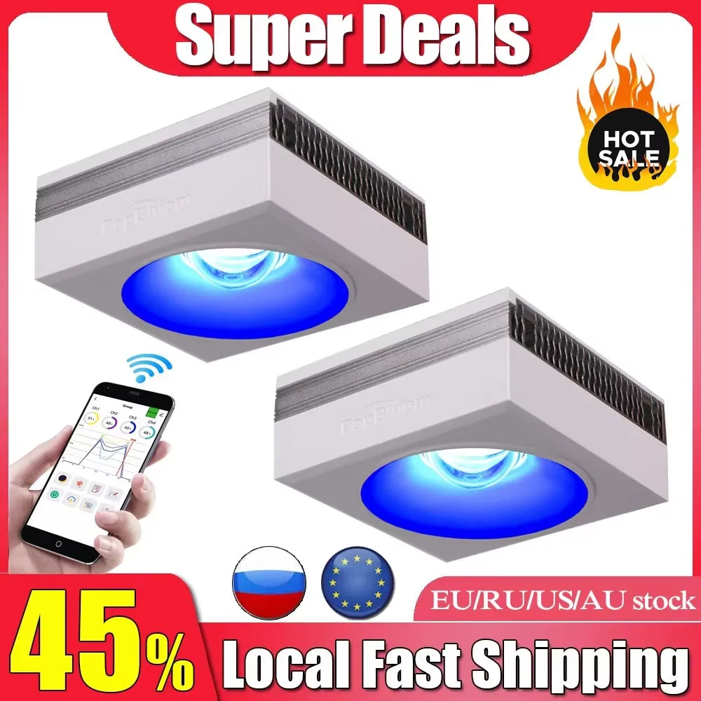 NEW  RL90 Wifi Led Aquarium Light Full Spectrum, Reef Light Aquarium Saltwater Coral Growing Marine Aquarium Tank Lamp