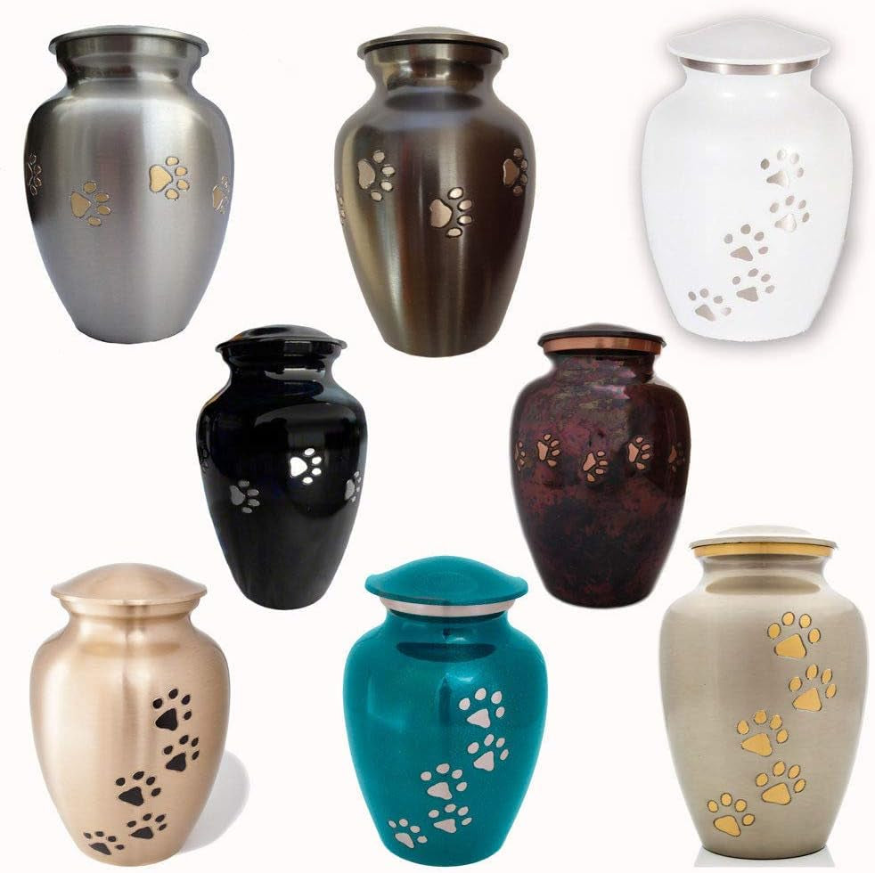 PawHeaven™ Legacy Memorial Pet Urn – Premium Pewter & Brass Keepsake for Dogs & Cats (Up to 170 lbs)