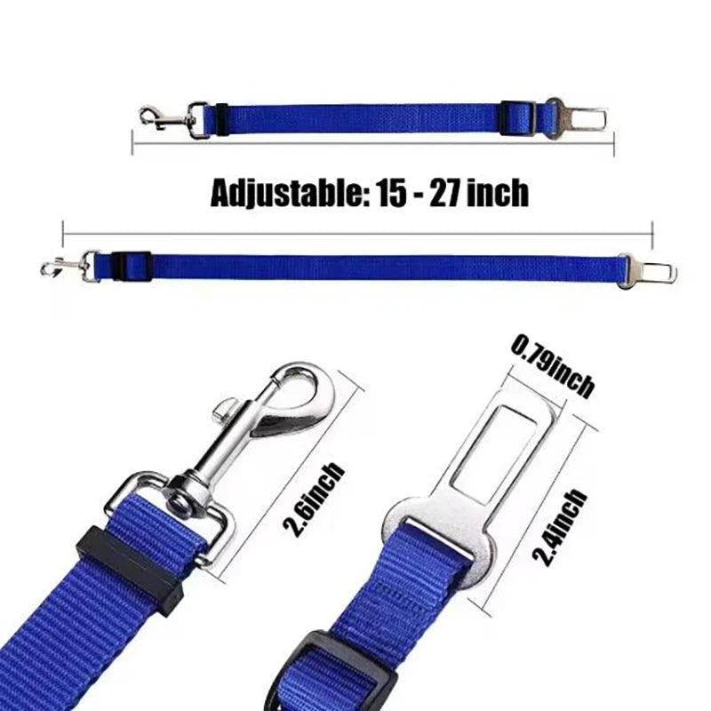New Dog Car Seat Belt Safety Protector Travel Pet Accessories Breakaway Leash Collar Solid Car Harness Pet Harness