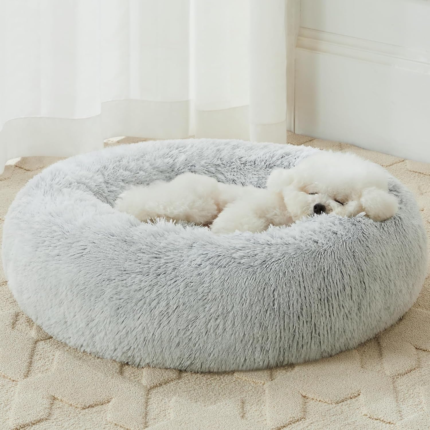 PawHeaven™ CozyCloud Calming Pet Bed – Ultra Soft Donut Cuddler Bed for Dogs & Cats