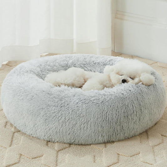 PawHeaven™ CozyCloud Calming Pet Bed – Ultra Soft Donut Cuddler Bed for Dogs & Cats