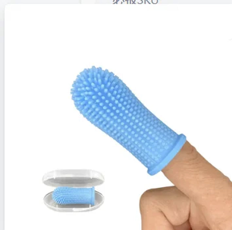 Dog Super Soft Pet Finger Toothbrush Teeth Cleaning Breath Care Nontoxic Silicone Tooth Brush Cat Dog Toothbrush Pet Products