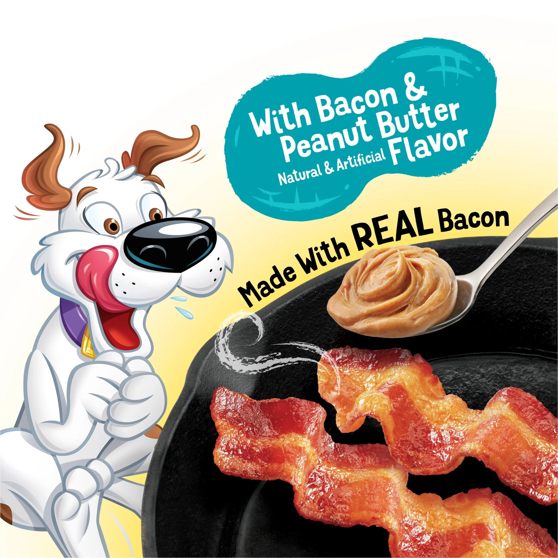 Purina  Strips Dog Treats with Real Bacon & Peanut Butter Flavors Tender Chews, 40 Oz Pouch