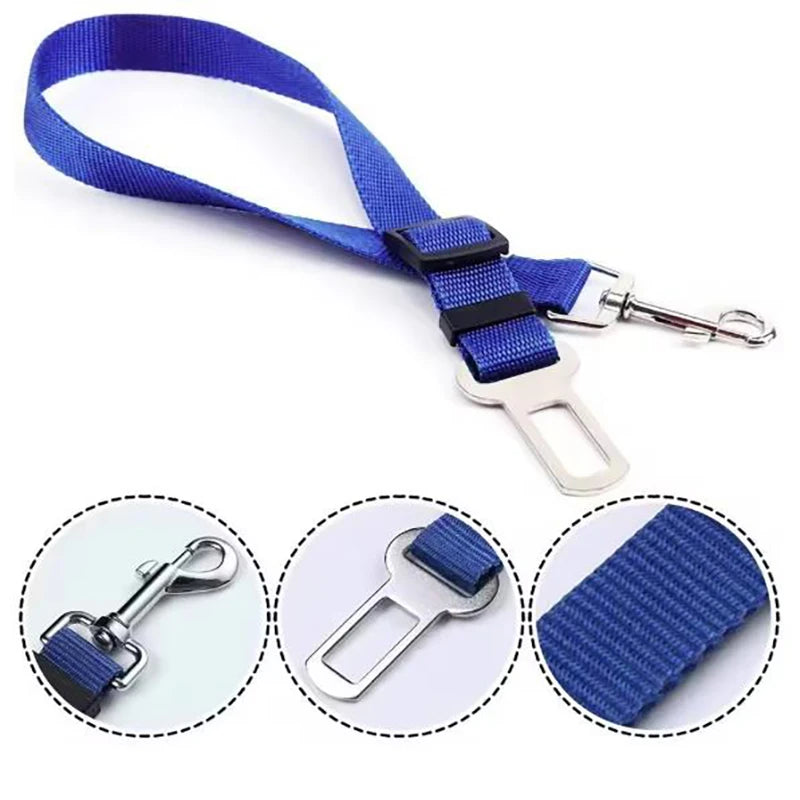 New Dog Car Seat Belt Safety Protector Travel Pet Accessories Breakaway Leash Collar Solid Car Harness Pet Harness