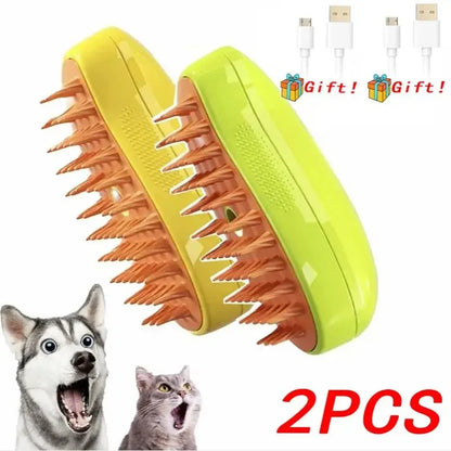 Steam Brush for Cats Soft Electric Water Jet Pet Comb Silicone Hair Remover Dog Brush Pet Grooming Supplies Products Home