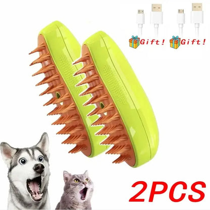 Steam Brush for Cats Soft Electric Water Jet Pet Comb Silicone Hair Remover Dog Brush Pet Grooming Supplies Products Home