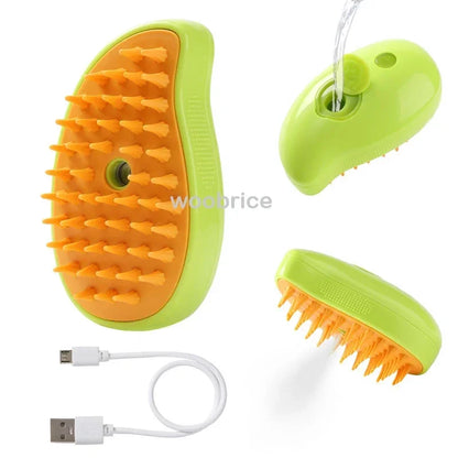Steam Brush for Cats Soft Electric Water Jet Pet Comb Silicone Hair Remover Dog Brush Pet Grooming Supplies Products Home