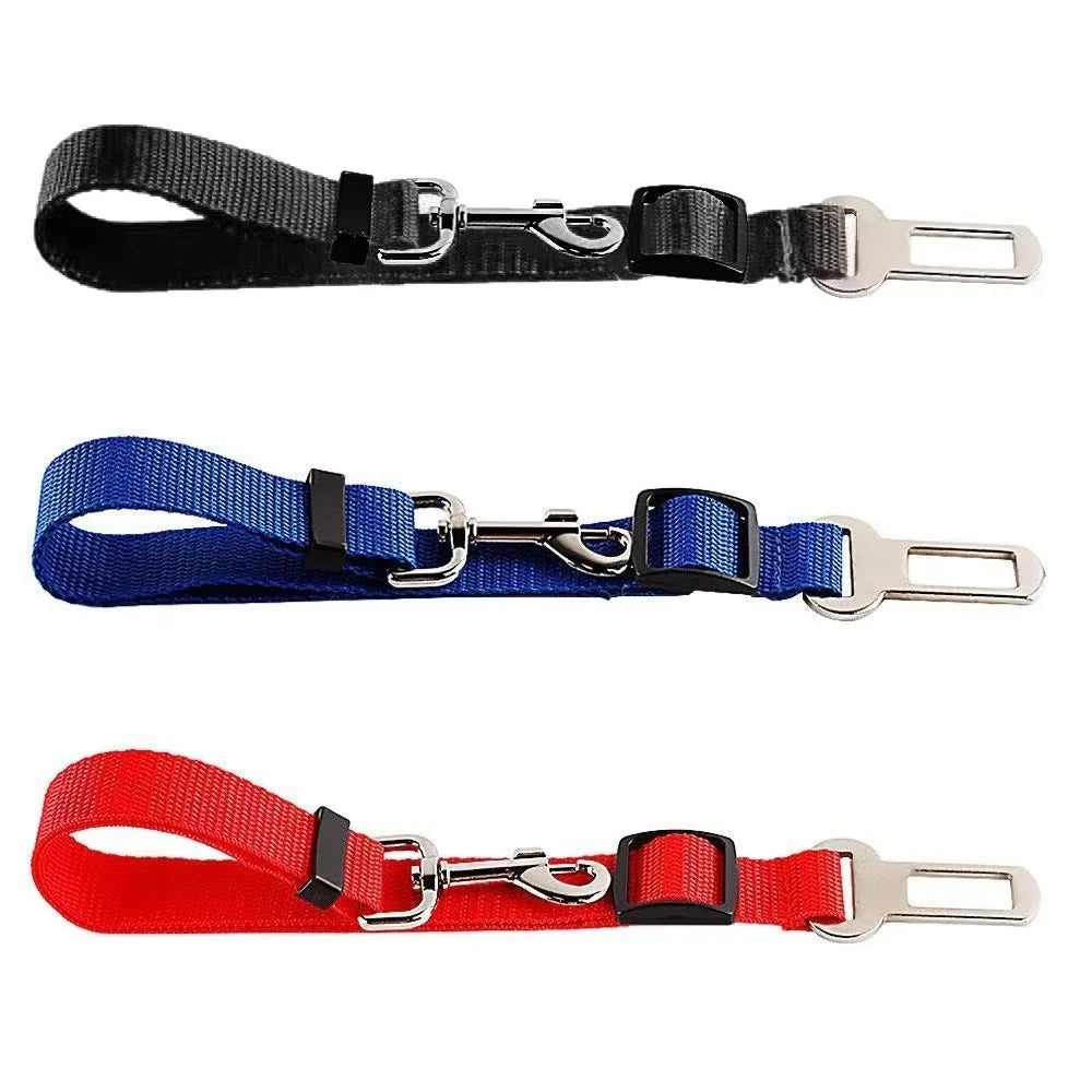 New Dog Car Seat Belt Safety Protector Travel Pet Accessories Breakaway Leash Collar Solid Car Harness Pet Harness