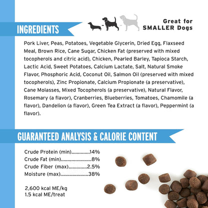 10 Oz. Pouch Training Reward Mini Soft & Chewy, Chicken Flavor, with 500 Treats per Bag, the Choice of Top Trainers | High-Value Reward for Positive Reinforcement, Botanifits Botanical Blend, Only 1.5 Calories per Treat, No BHA or BHT