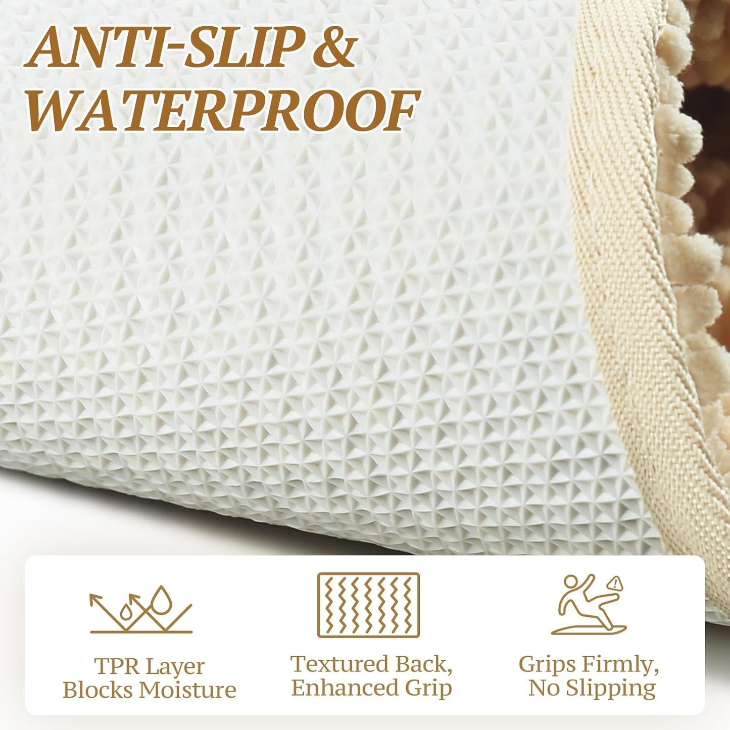 Dog Door Mat Absorpmax Dog Mat for Muddy Paw, 31 × 20", Beige | Mud Rug with Non Slip Backing for Indoor & Outdoor, Washable Soft Chenille anti Mud Waterproof