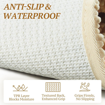 Dog Door Mat Absorpmax Dog Mat for Muddy Paw, 31 × 20", Beige | Mud Rug with Non Slip Backing for Indoor & Outdoor, Washable Soft Chenille anti Mud Waterproof