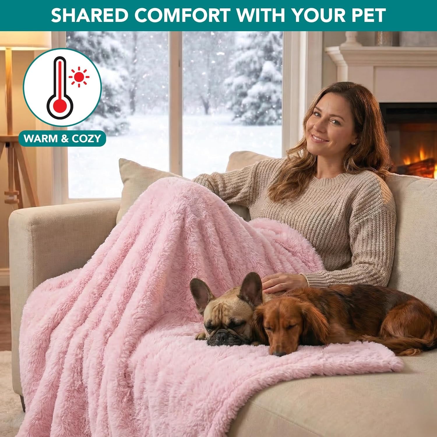 Fluffy Sherpa Waterproof Dog Blanket for Small Pet Cat, 24X32 Pink | Soft & Warm & Washable; Leafproof Couch Sofa Protector for Small Medium Large Pet; Pee Proof Cover for Crate Kennel Car Seat