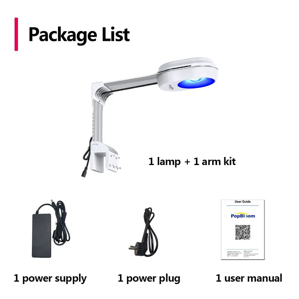 Wifi Marine Aquarium Light Smart Saltwater Lighting with App Control for Coral Reef SPS/LPS Fish Tank Lamp, with Mount