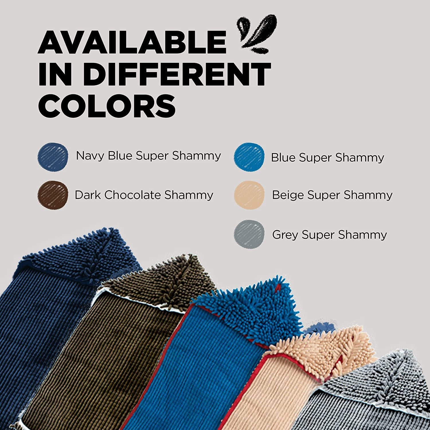 Soggy Doggy Super Shammy Dog Towel - Microfiber Chenille Towel for Drying Dogs and Cleaning Paws - Fast Drying with Hand Pockets for Ease (Gray, 31” X 14”) | Hand-Pocket Design; Noodle-Texture Chenille; Gentle on Paws & Skin; for Bath Time, Beach, Muddy Walks; Quick-Dry