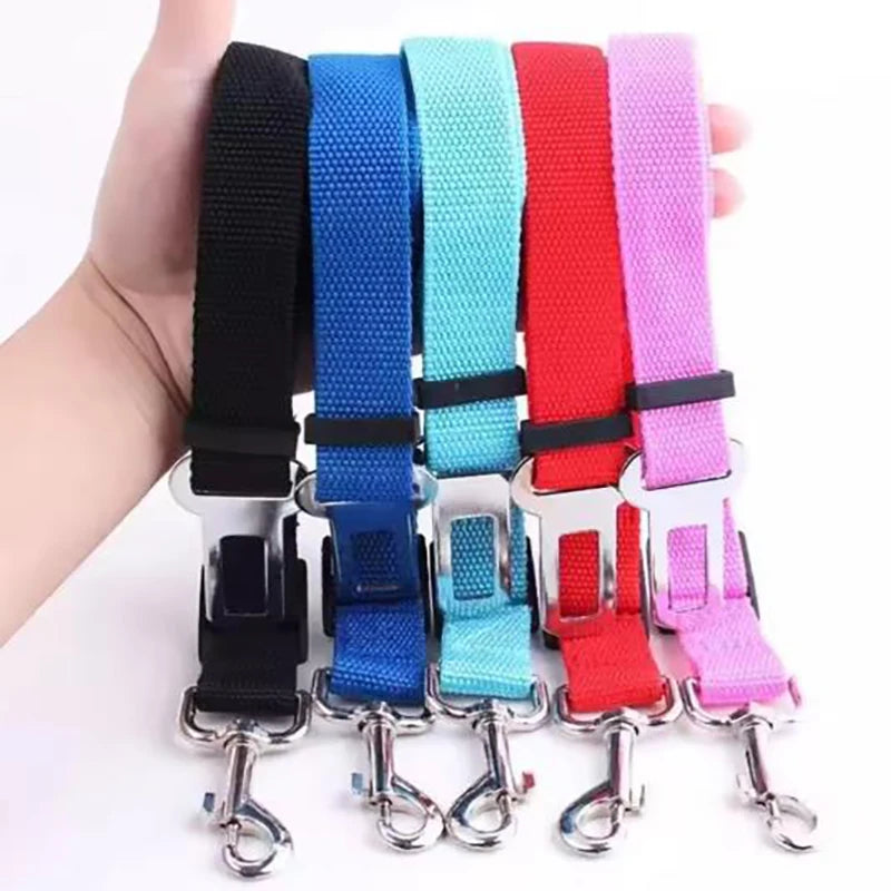 New Dog Car Seat Belt Safety Protector Travel Pet Accessories Breakaway Leash Collar Solid Car Harness Pet Harness