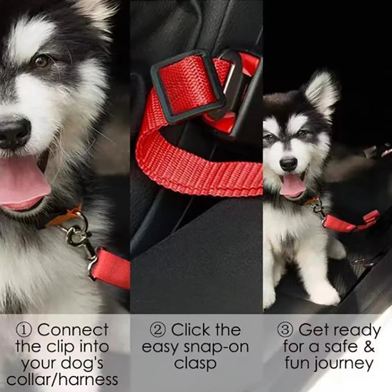 New Dog Car Seat Belt Safety Protector Travel Pet Accessories Breakaway Leash Collar Solid Car Harness Pet Harness