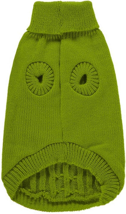 Knitted Small Dog Sweater, Turtleneck Pullover Warm Winter Puppy Clothes | Lightweight & Warm Knitted Winter Sweatshirt, Cold Weather Coat for Dog Girl & Boy, Cute Puppy Costume, Machine Washable