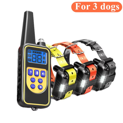 Electric Dog Training Collar Waterproof Dog Bark Collar Pet with Remote Control Rechargeable anti Barking Device All Size Dogs