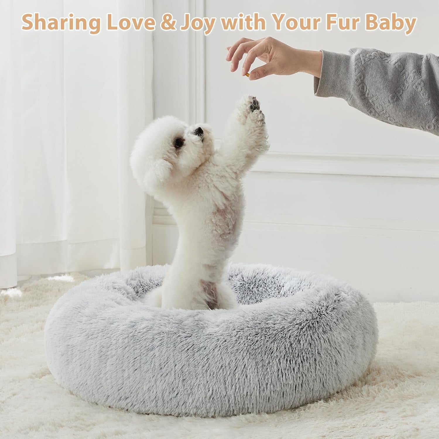 PawHeaven™ CozyCloud Calming Pet Bed – Ultra Soft Donut Cuddler Bed for Dogs & Cats