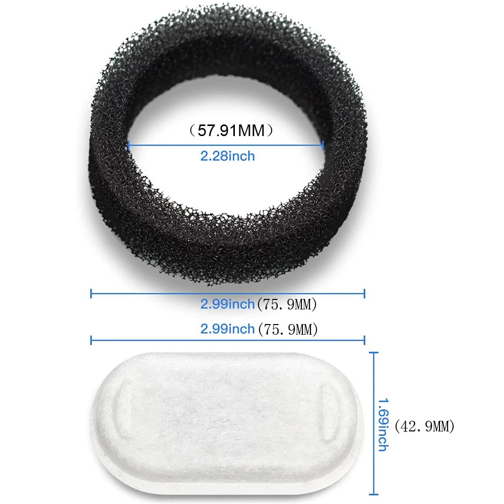 Replacement Filters for Cat Water Fountain Stainless Steel Dispenser Feeders Pet Water Fountain Activated Carbon Replaced Filter