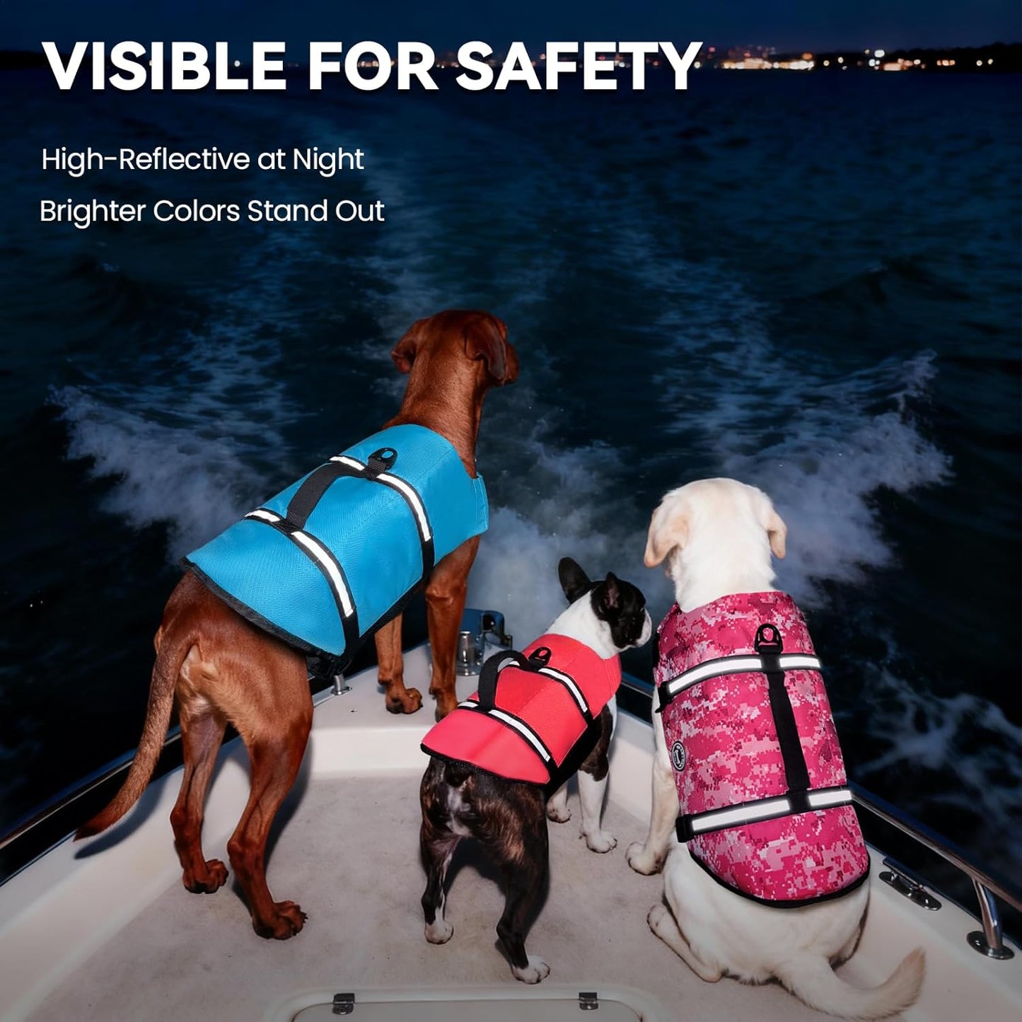 Dog Life Vest Rip Stop Dog Swim Vest, S, Blue | High Visibility Ripstop for Puppy Cat Doggy, Life Jacket with Handle & Leash Ring for Boating & Swimming