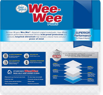 Wee-Wee Superior Performance Dog Pee Pads, 100 Count