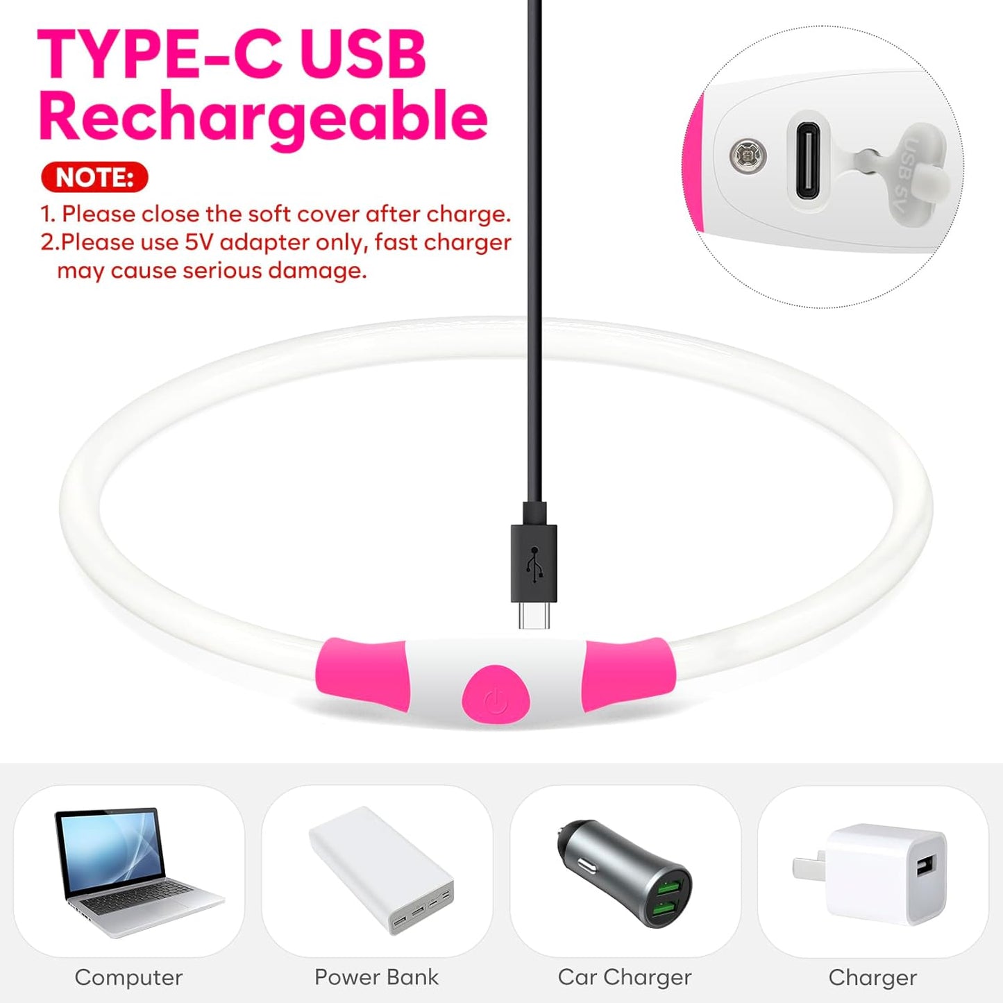 PawHeaven™ USB Rechargeable LED Dog Collar