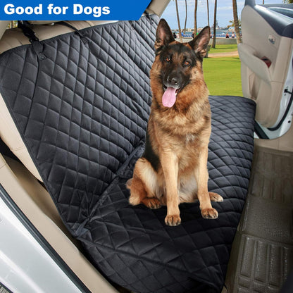 Bench Car Seat Cover Protector, Waterproof Heavy-Duty, Black | Nonslip Dog Back Seat Cover Protect from Mud, Spills, Scratches, Machine Washable, Universal Fit for Vehicles, Trucks&Suvs