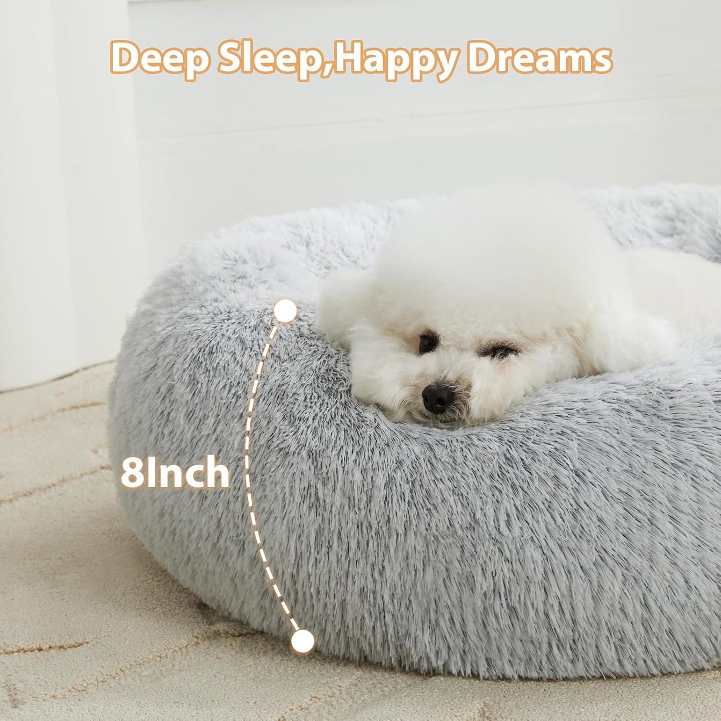 PawHeaven™ CozyCloud Calming Pet Bed – Ultra Soft Donut Cuddler Bed for Dogs & Cats