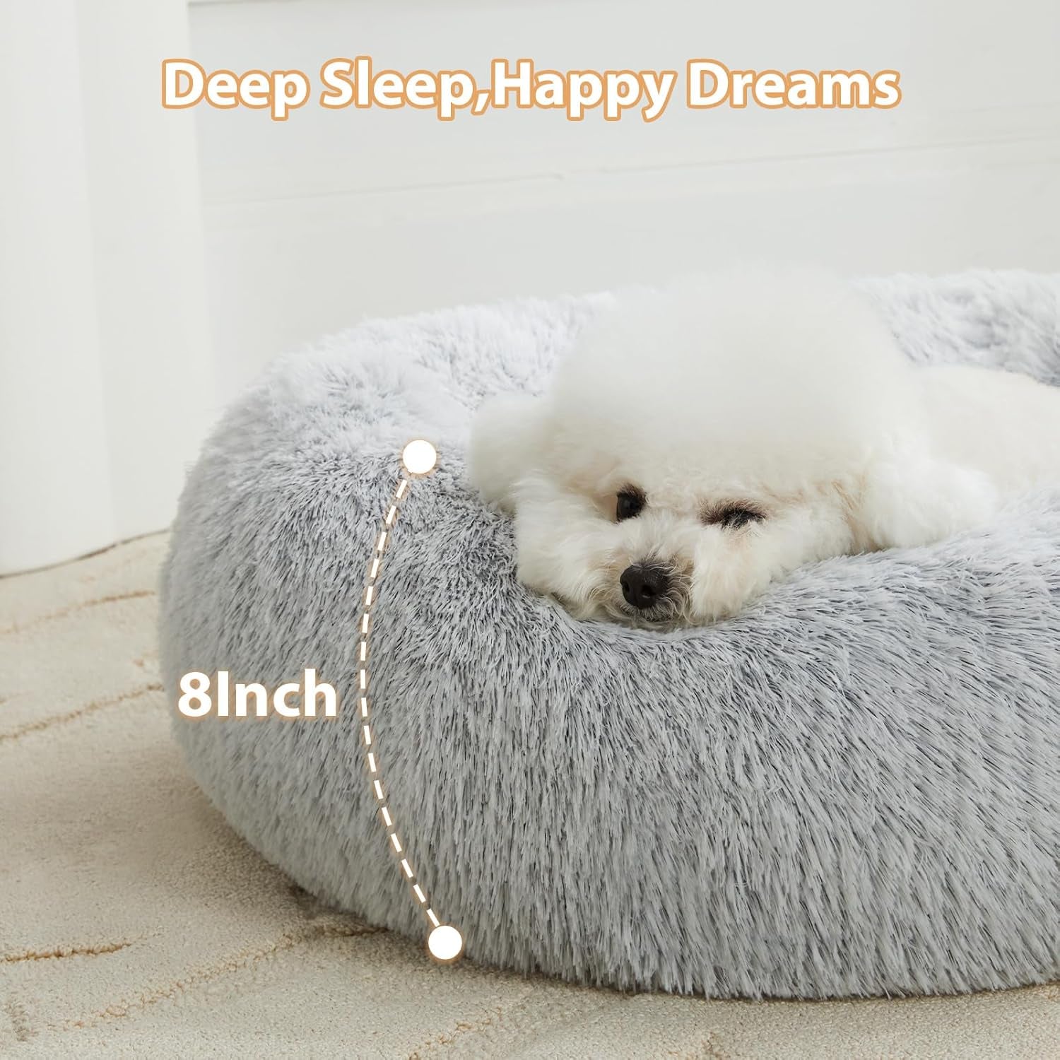 PawHeaven™ CozyCloud Calming Pet Bed – Ultra Soft Donut Cuddler Bed for Dogs & Cats