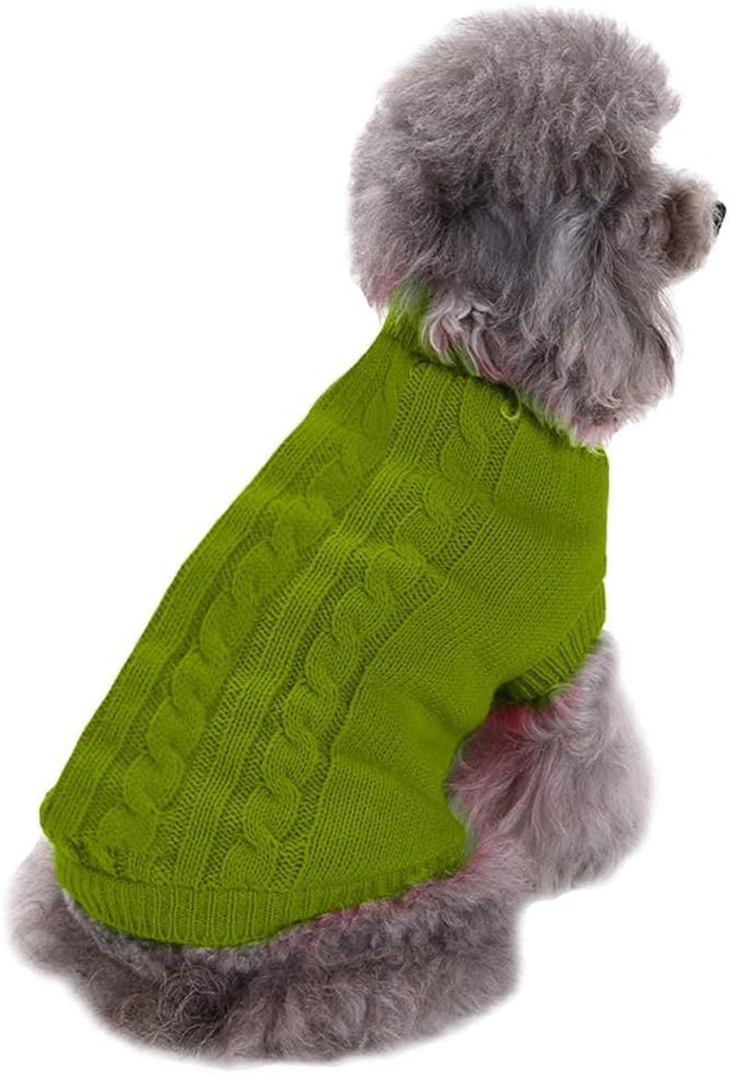 Knitted Small Dog Sweater, Turtleneck Pullover Warm Winter Puppy Clothes | Lightweight & Warm Knitted Winter Sweatshirt, Cold Weather Coat for Dog Girl & Boy, Cute Puppy Costume, Machine Washable