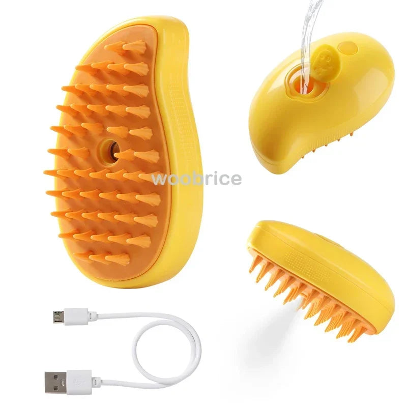 Steam Brush for Cats Soft Electric Water Jet Pet Comb Silicone Hair Remover Dog Brush Pet Grooming Supplies Products Home
