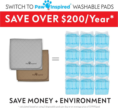 Washable Pee Pads for Dogs, 41X41 Inch, 2 Pack | Leakproof, Non-Slip, Reusable Puppy Pads for Potty Training, Whelping, Waterproof Pet Mat