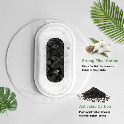 Replacement Filters for Cat Water Fountain Stainless Steel Dispenser Feeders Pet Water Fountain Activated Carbon Replaced Filter