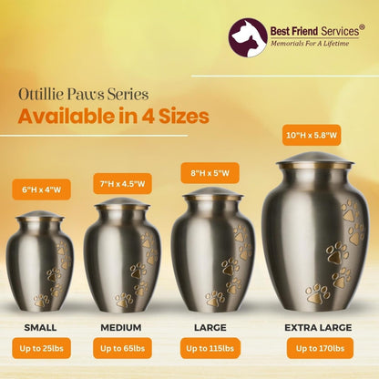 PawHeaven™ Legacy Memorial Pet Urn – Premium Pewter & Brass Keepsake for Dogs & Cats (Up to 170 lbs)
