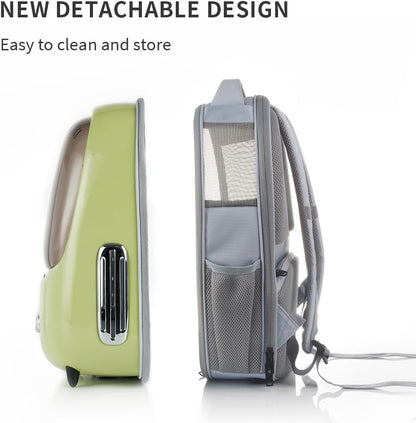 PETKIT Cat Backpack Carrier for Kitty Small Dog with Inbuilt Fan & Light | Airline-Approved Pet Backpack Bubble , Detachable Dog Backpack with Padded Strap for Travel, Hiking, Walking & Outdoor