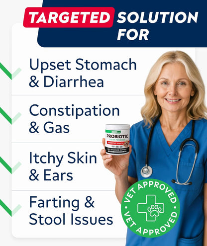 Probiotics Chews for Dogs & Digestive Enzymes + Digestion & Gut Health Treats, Probiotics for Dogs, Fiber Supplement, anti Diarrhea, Constipation, Upset Stomach&Gas Relief,Canine Prebiotic